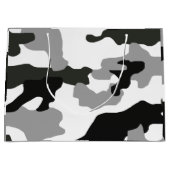 Stadsgrijze camouflage nr. 15 groot cadeauzakje (Voorkant)