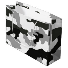 Stadsgrijze camouflage nr. 15 groot cadeauzakje