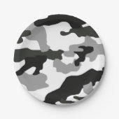 Stadsgrijze camouflage nr. 15 papieren bordje (Voorkant)