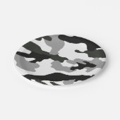 Stadsgrijze camouflage nr. 15 papieren bordje (Gekanteld)