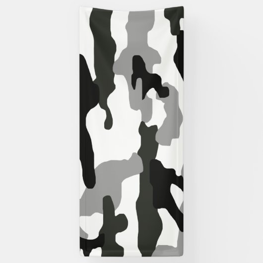 Stadsgrijze camouflage nr. 15 spandoek (Verticaal)