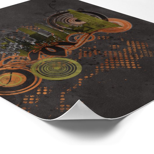 Stadsgrunge - achtergrond poster (Hoek)