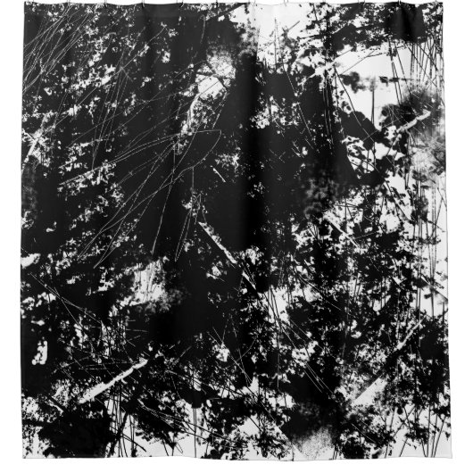 Stadsgrunge Black en White Scratch Texture Douchegordijn (Voorkant)