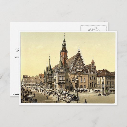 Stadshal uit het oosten, Breslau, Silezië, Duitsla Briefkaart (Voorkant / Achterkant)