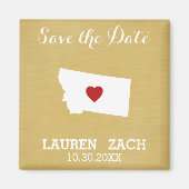 Stadshuwelijk Montana Home State Save the Date-kaa Magneet (Voorkant)