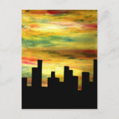 stadsilhouet briefkaart (Voorkant)