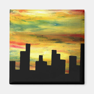 stadsilhouet magneet