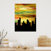 stadsilhouet poster (Keuken)