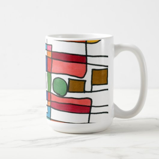 "Stadskaart" Abstract ontwerp-Mok Koffiemok (Rechts)