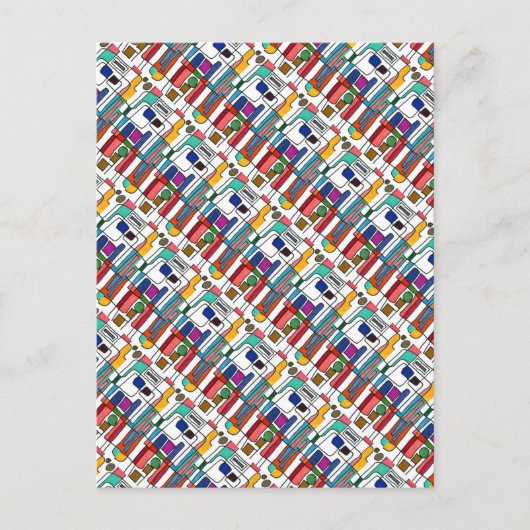 "Stadskaart" Afbeelding Abstract Briefkaart (Voorkant)