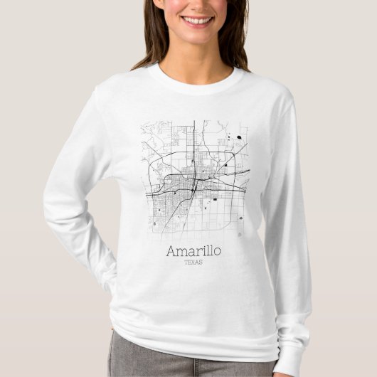 Stadskaart Amarillo T-shirt (Voorkant)
