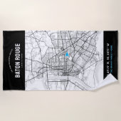 Stadskaart Baton Rouge + Uw aangepaste locatie Strandlaken (Voorkant)