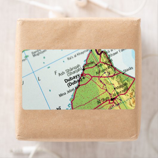 Stadskaart Dubai Etiket (Insitu)