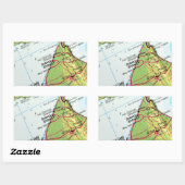 Stadskaart Dubai Rechthoekige Sticker (Vel)