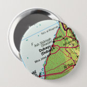 Stadskaart Dubai Ronde Button 4,0 Cm (Voorkant /achterkant)