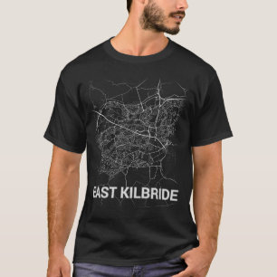 Stadskaart East Kilbride (GROTE AFDRUKKING) T-shirt