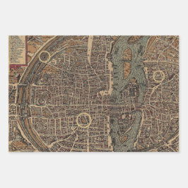  stadskaart inpakpapier vel