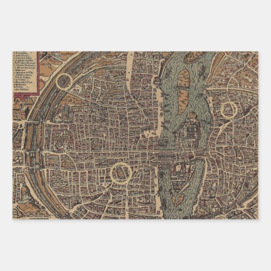  stadskaart inpakpapier vel (Voorkant)