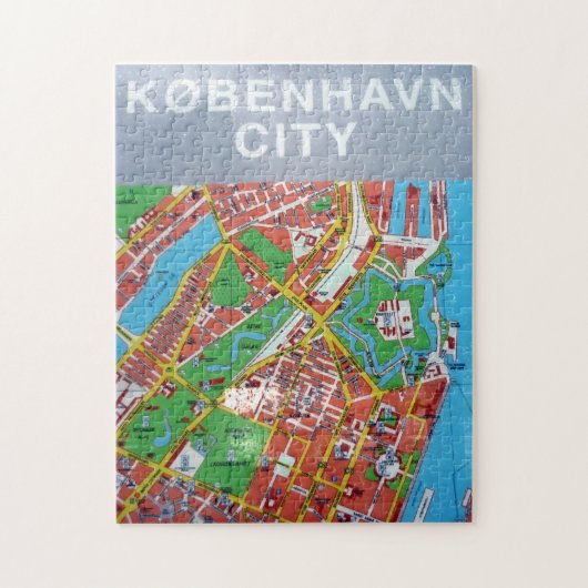 stadskaart københavn legpuzzel (Verticaal)