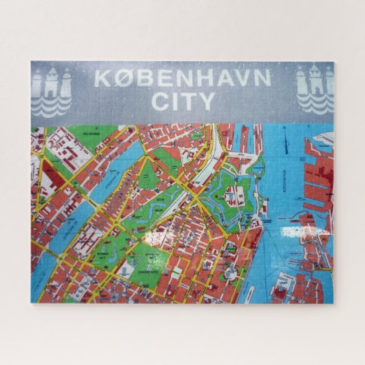 stadskaart kopenhagen legpuzzel (Horizontaal)