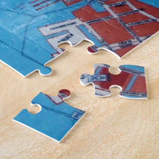 stadskaart kopenhagen legpuzzel (Zijkant)