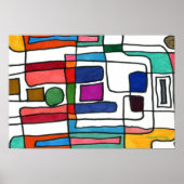 "Stadskaart" Ontwerp van Carolyn Fagg Poster (Voorkant)