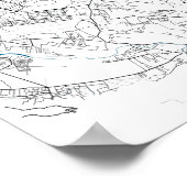 Stadskaart Sarajevo Poster (Hoek)