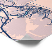 Stadskaart Seoul - Zuid-Koreaans Breezy Poster (Hoek)