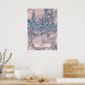 Stadskaart Seoul - Zuid-Koreaans Breezy Poster (Keuken)