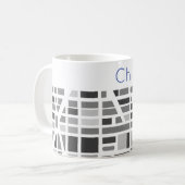 Stadskaart STAD Modern Verhuizen Nieuw Huis Cool Koffiemok (Voorkant links)