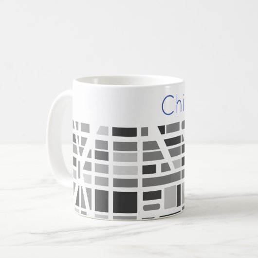 Stadskaart STAD Modern Verhuizen Nieuw Huis Cool Koffiemok (Voorkant links)