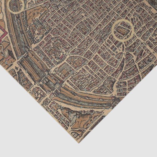 stadskaart tissuepapier (Detail)