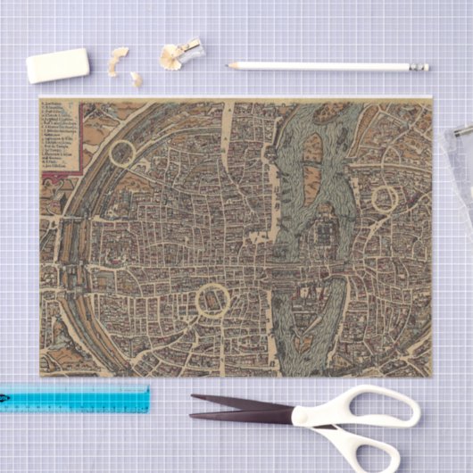  stadskaart tissuepapier (Craft)