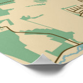 Stadskaart van Aalborg, Denemarken Poster (Hoek)