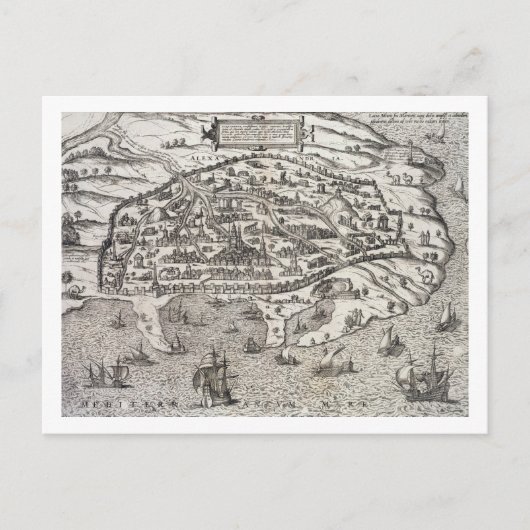 Stadskaart van Alexandrië in Egypte, c.1625 (gravi Briefkaart (Voorkant)