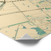 Stadskaart van Amsterdam Poster (Hoek)