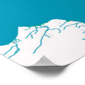 Stadskaart van Auckland, Nieuw-Zeeland Poster (Hoek)