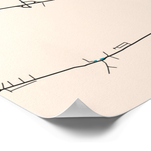 Stadskaart van Berlijn Poster (Hoek)