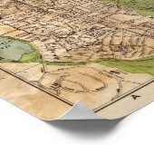  stadskaart van Boston, Massachusetts MA USA Poster (Hoek)