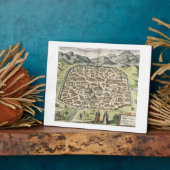 Stadskaart van Damascus, Syrië, 1620 (graving) Fotoplaat (Zijkant)