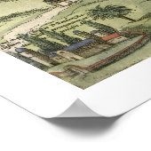 Stadskaart van Damascus, Syrië, 1620 (graving) Poster (Hoek)