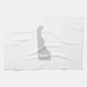 Stadskaart van het thuissilhouet theedoek (Horizontaal)