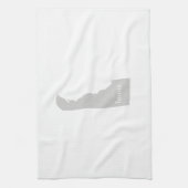 Stadskaart van het thuissilhouet theedoek (Verticaal)