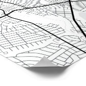 Stadskaart van levering + uw locatie poster (Hoek)