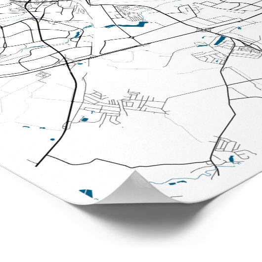 Stadskaart van Minsk Poster (Hoek)