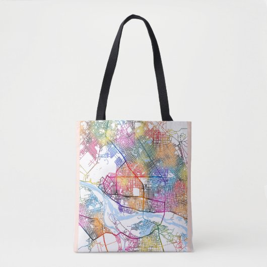 Stadskaart van N'Djamena Tsjad Tote Bag (Voorkant)