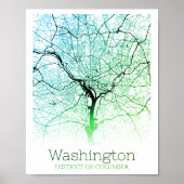 Stadskaart Washington DC Poster (Voorkant)