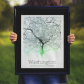 Stadskaart Washington DC Poster
