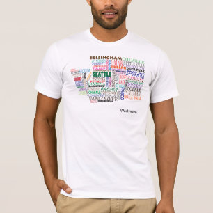 Stadskaart Washington T-shirt