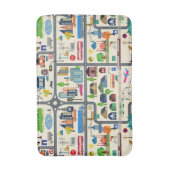 Stadskaartpatroon Badmat (Voorkant Verticaal)